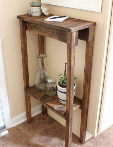 Imagen 1 de 3 de Mesa De Arrimo Rustico Madera Reciclada
