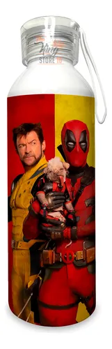 Polera + Botella, Deadpool Y Wolverine Con Perrito, Xxxxl