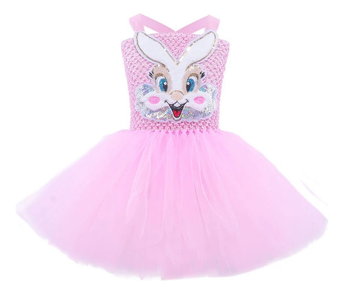 Fantasia Pink Girl Fantasia Lantejoulas Toddler Bunny Kids