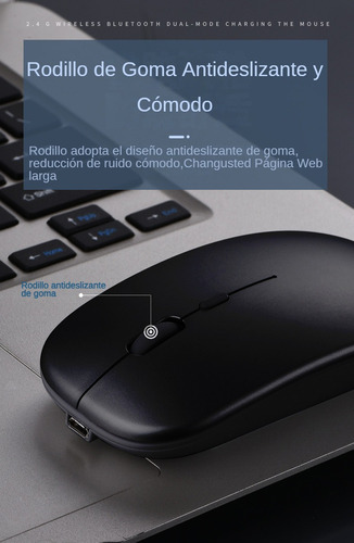 Mouse Inalámbrico Recargable Goojodoq M06 Negro