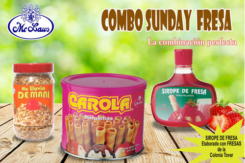 Combo Sunday X 3 Fresa