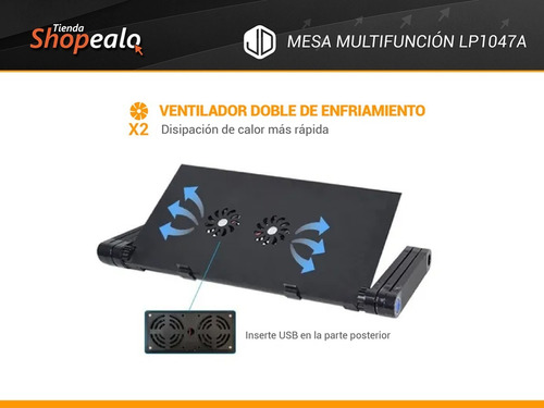Imagen 5 de 9 de Mesa Regulable Multifuncional P/ Notebook Jd Lp1047a Cuota-*
