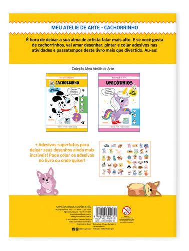 Meu ateliê de arte - Cachorrinho, de Caramel Editions. Editora Girassol, capa mole, edição 1 em português, 2023