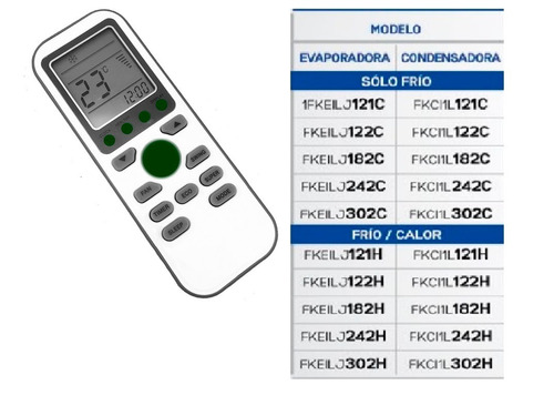 Control Minisplit Frikko Modelo Ms122h-i