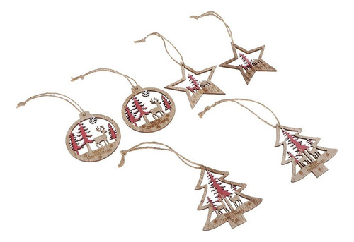 * 2 Adornos Colgantes De Navidad Rojo