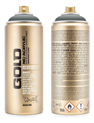 Montana Cans Gold Spray Paint 13.5 Fl Oz Grava