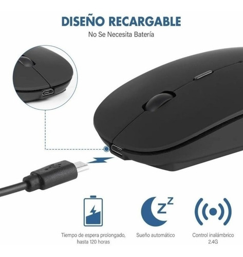 Imagen 2 de 6 de Mouse Bluetooth Recargable