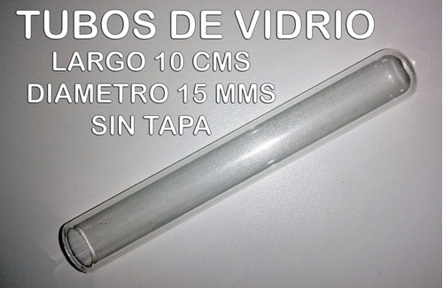 10 Tubos De Ensayo Largo 10 Cm Vidrio, Souvenirs, Artesanias