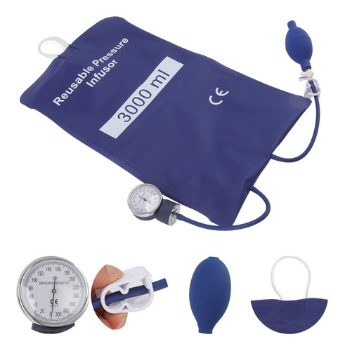 Bolsa De Infusión, Manómetro, Bomba Infusora De 3000 Ml Y Me