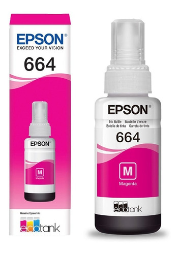 Tinta Epson Original 664 Magenta Botella 6643 70ml