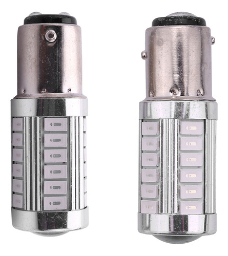 2 Piezas Rojas 1157 P21/5w Bay15d Superbrillantes 33 Smd 563