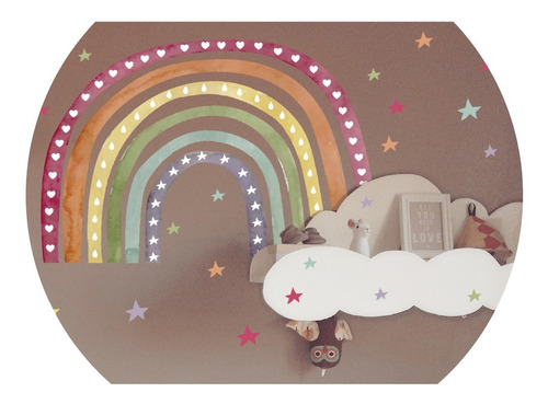 Imagen 1 de 3 de Vinilos Decorativos Infantil Arco Iris Arcoiris Textura