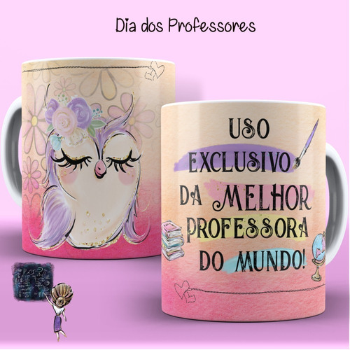 2 Canecas De Cerâmica Personalizada Para Dia Dos Professores