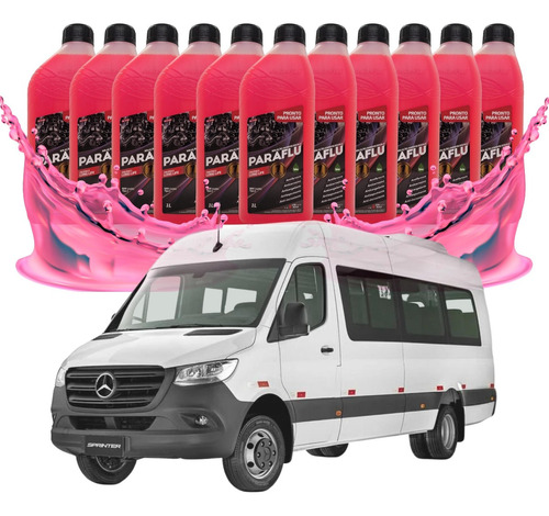 Kit Aditivo Radiador Pronto Uso Rosa Mercedes Nova Sprinter