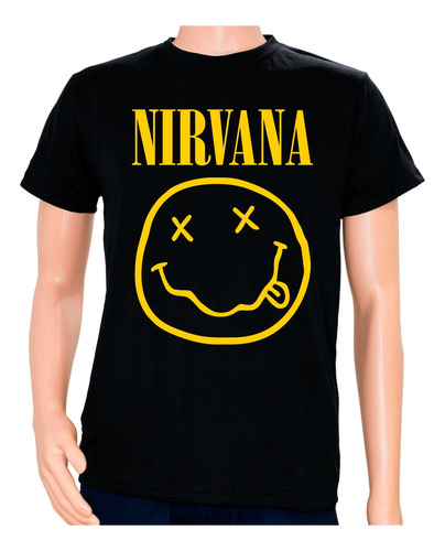 Remera Camiseta Nirvana Niño Adulto Estampado En Serigrafía 