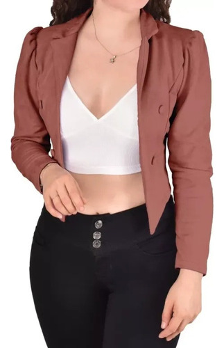 Saco Blazer Dama Juvenil Elegante Calidad Premium [u]