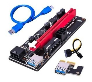 Riser Pci-e 16x A 1x Usb 60cm V009s Version 9s Mineria