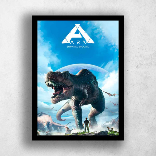 Quadros Decorativos Game Ark Survival Evolved Ark Survival Evolved 07 Preto