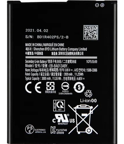 Bateria Pila Samsung A01 Core Eb-ba013aby Con Garantia