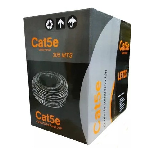 Bobina De Cable Utp Cat5 Interior 305 Mts Letos Le-uti  