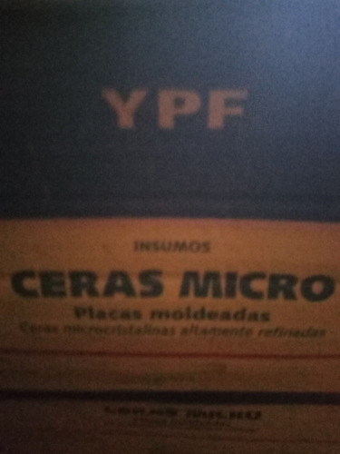 Imagen 3 de 3 de Ceras Parafina Micro Cristalina 74 Ypf X 5kg 1 Placa