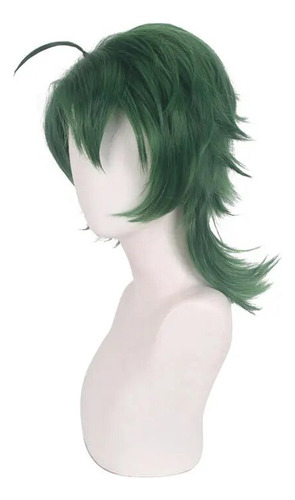 Peluca De Cosplay Sk Joe De 35 Cm, Verde, Recta, Salmonete P