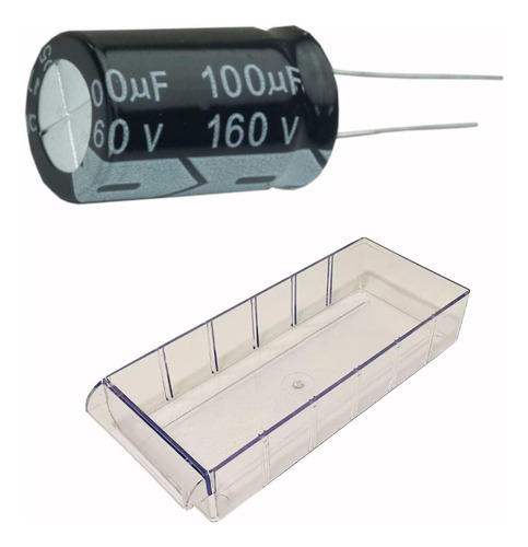 5 X Capacitor Eletrolitico 100uf X 160v 100x160 105c