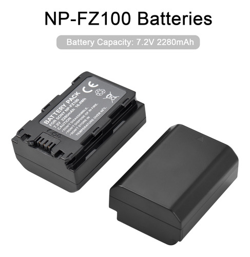 Batería De Cargador Con Indicadores De 2280 Mah Np-fz100.cha