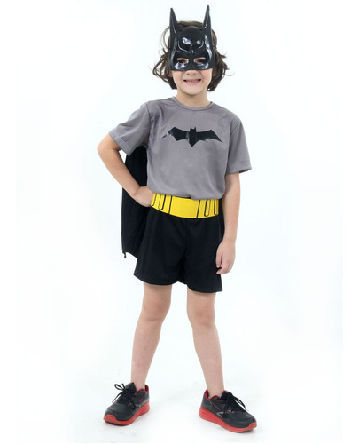 Fantasia Batman Curto Infantil - Liga Da Justiça