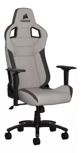 Silla de escritorio Corsair T3 Rush gamer ergonómica gris y charcoal con  tapizado de tela