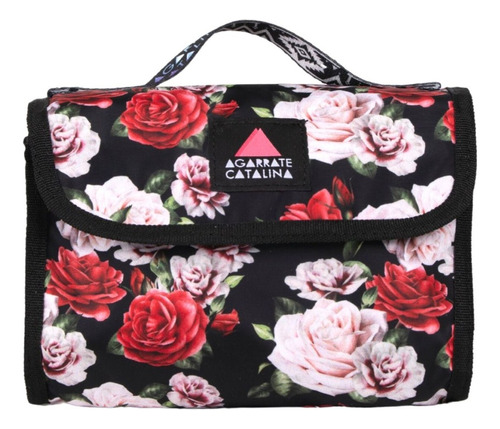 Cartuchera Multiple Estampada Con Manija Agarrate Catalina Color Bloom Rose