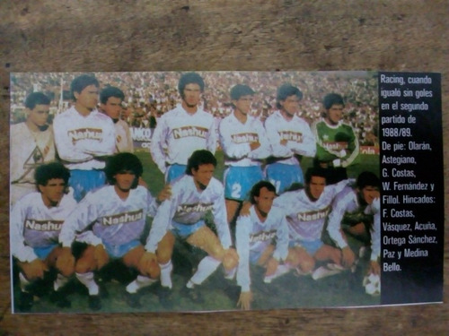 Recorte Racing Año 1988/1989