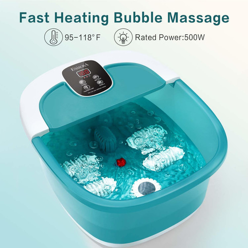 Foot Spa, Esarora Foot Bath Massager With Heat, Bubbles, Pum