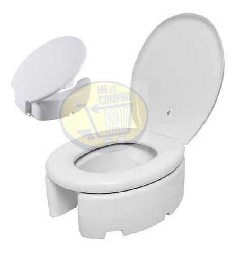 Imagen 1 de 3 de Asiento Elevador Inodoro Alto Tapa Sobre Water Soporta 150kg
