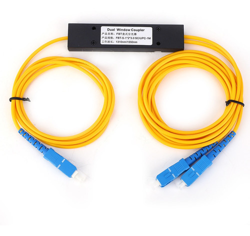 Divisor De Fibra Óptica Monomodo 1x2 Fbt Sc/upc 1310-1550nm