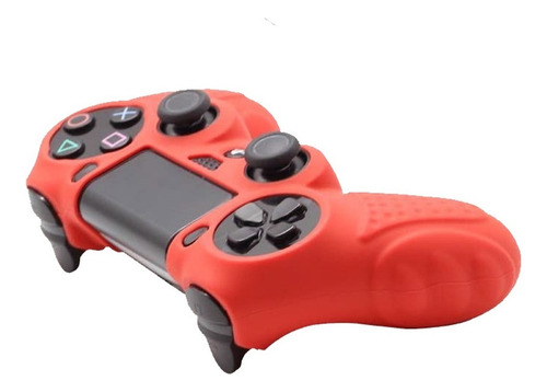 Ps4 Funda Expert Silicona Playstation 4 + 8 Grips Color Rojo