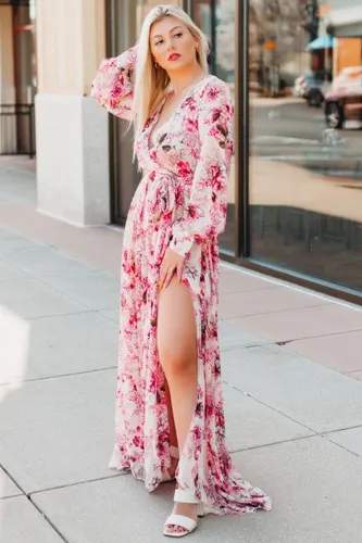 Maxi vestido online rosa