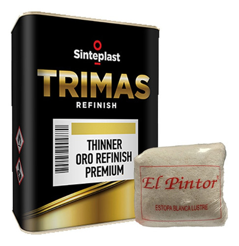Estopa Lustre + Thinner Oro Premium Diluyente 4l Trimas Mm