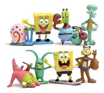 Comprar Kit 8 Mini Bonecos Bob Esponja Patrick Sandy Lula Molusco