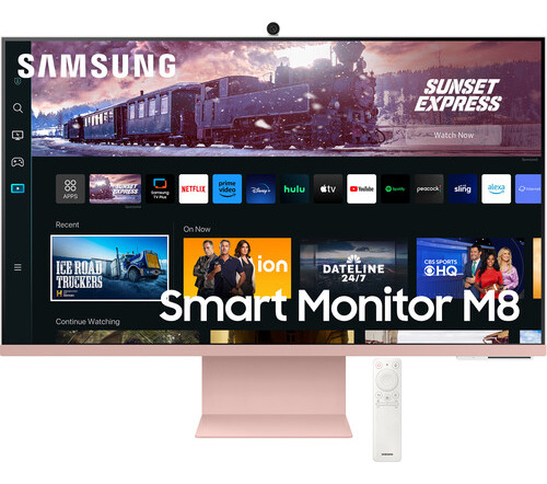 Monitor Smart Samsung M80c 4k Hdr 32  Con Webcam En Rosa At