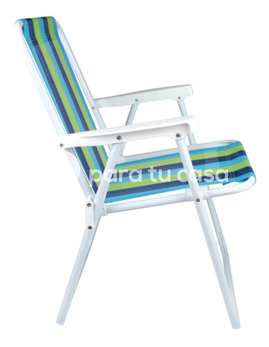 Sillón Playa Camping Pescador Acero Rafia Mor Ct