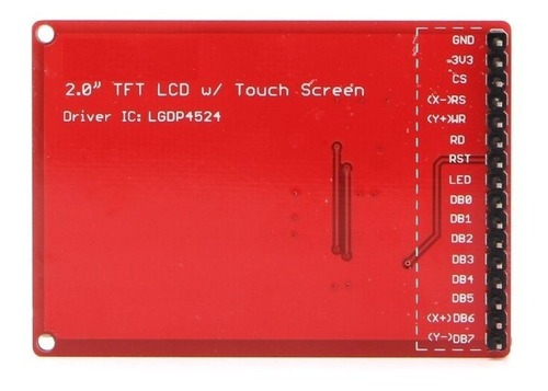 Pantalla Touch Rgb 2.0 Tft 176x220 8 Bit Bus R65103 Arduino