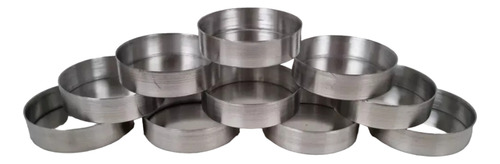 Set 10 Moldes Tartaleta 8cm Diametro Aluminio Desmontable