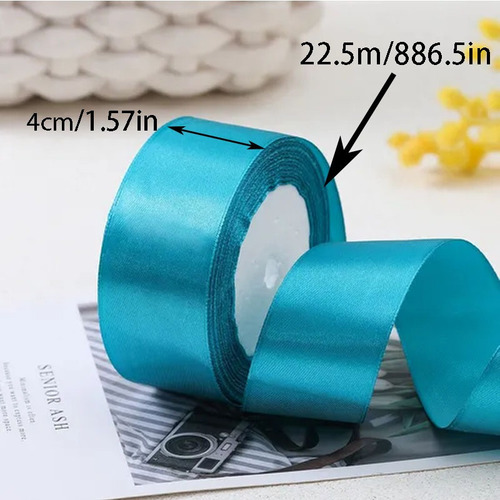 J 5 Rollos Satinado Decoracion Colores Cintes 4cm 112.5
