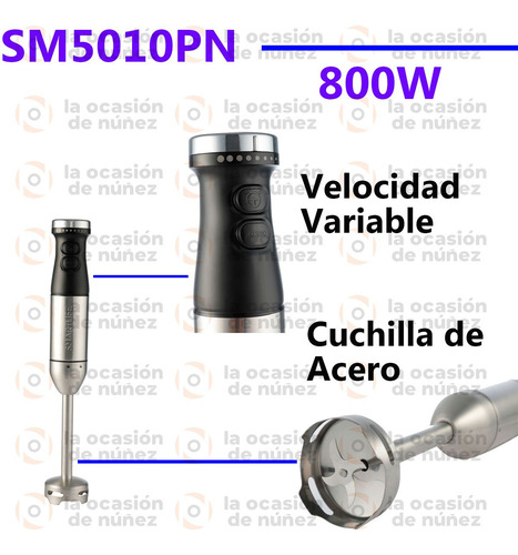 Imagen 2 de 7 de Mixer Industrial Smartlife 800w Batidor + Accesorios Sm5010