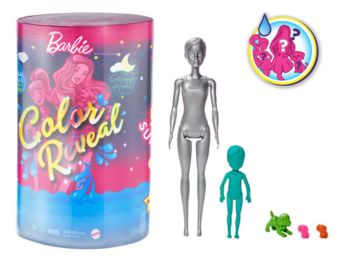 Barbie Color Reveal Slumber Party Fun Muñecas Y Accesorios