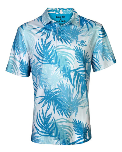 Tattoogolf Camisa Hawaiian Print Procool Para Hombre