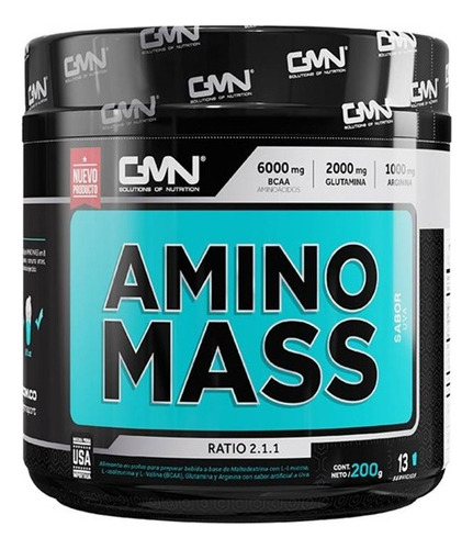 Amino Mass 200gr Bcaa Glutamina A - Unidad a $51260