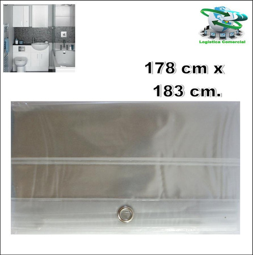 Cortina Bañoprettyhome/hojetesmetálicos1,78x1,83m Traslucida