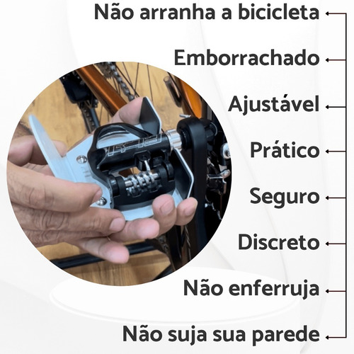 Imagem 10 de 10 de Suporte De Parede Para Bike Ideal P/ Pedal De Clip Speed Mtb